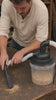 Customer video card 4: Jo, vacuuming bench surface before boards are laid down