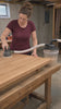 Customer video card 1: Beth, orbital sanding a tabletop